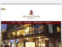 Tablet Screenshot of hotelalonsodeercilla.cl